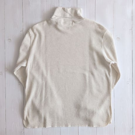《 UNISEX 》 ämne / HIGH DENSITY WAFFLE turtle tee ( Oatmeal )