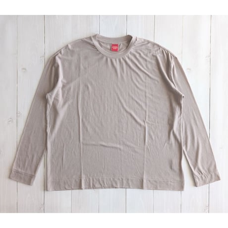 《 WOMEN 》 MANON / SOFT KNIT CREW LONG SLEEVE TEE ( GREGE )