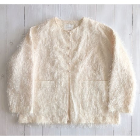 《 WOMEN 》 MANON / JACQUARD FUR JACKET ( IVORY )