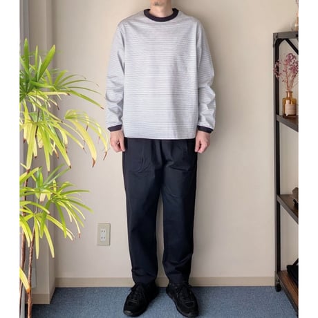 《 UNISEX 》 RINEN / 16/1チノ テーパードパンツ ( ネイビー )