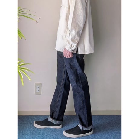 《 MEN 》 H.UNIT / Raw denim regular tapered 5P ( Indigo / One wash )