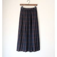 《 WOMEN 》 sosotto / チェック切替プリーツスカート ( NAVY )