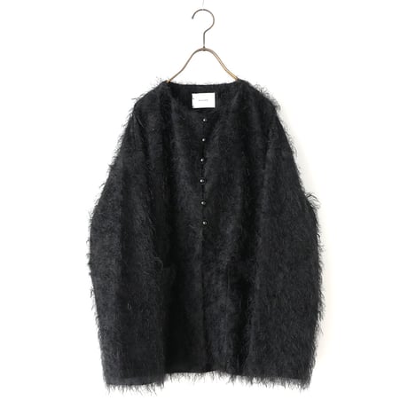 《 WOMEN 》 MANON / JACQUARD FUR JACKET ( BLACK )