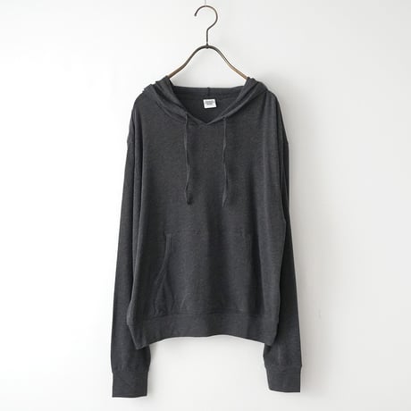 《 WOMEN 》 MANON / SOFT KNIT HOOD LONG SLEEVE TEE ( CHARCOAL )