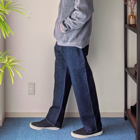 《 UNISEX 》 HATSKI / Wide Tapered Denim ( One Wash )