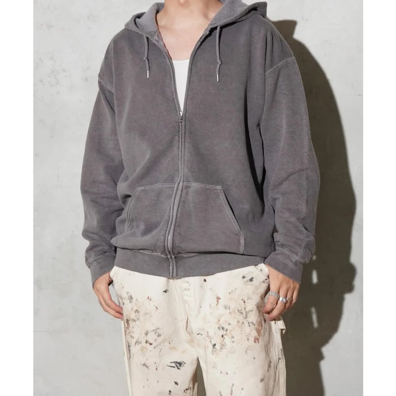 MEN 》 TOWNCRAFT / 90S PIGMENT FULL ZIP HOODIE