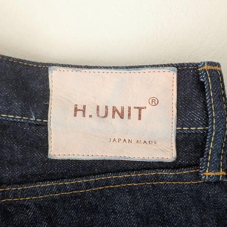 《 MEN 》 H.UNIT / Raw denim regular tapered 5P ( Indigo / One wash )