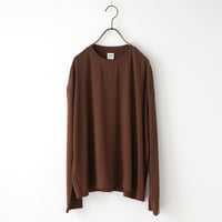 《 WOMEN 》 MANON / SOFT KNIT CREW LONG SLEEVE TEE ( BROWN )