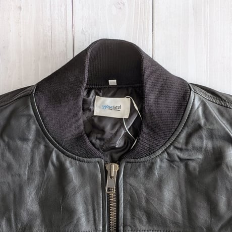 《 MEN 》 yoused / Leather Bomber Jacket