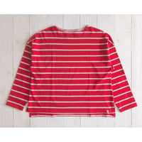 《 WOMEN 》 PONT DE CHALONS / レトロボーダー長袖プルオーバー ( レッド )