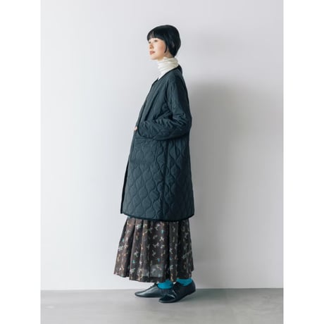 《 WOMEN 》 PONT DE CHALONS / キルティング リバーシブルコート ( ブラック )