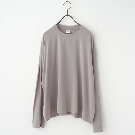 《 WOMEN 》 MANON / SOFT KNIT CREW LONG SLEEVE TEE ( GREGE )