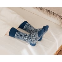 《 WOMEN 》 NISHIGUCHI KUTSUSHITA / ウールジャガードソックス S ( 4 colors )