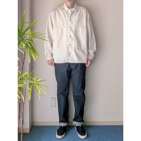 《 MEN 》 H.UNIT / Raw denim regular tapered 5P ( Indigo / One wash )