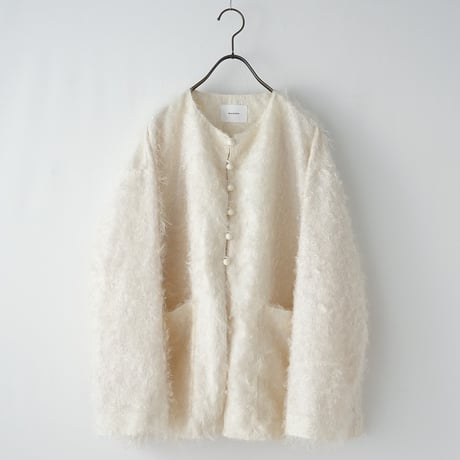 《 WOMEN 》 MANON / JACQUARD FUR JACKET ( IVORY )