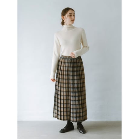《 WOMEN 》 sosotto / チェック切替プリーツスカート ( GRAY )