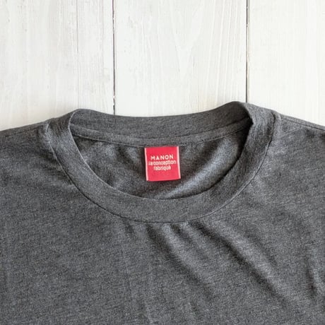 《 WOMEN 》 MANON / SOFT KNIT CREW LONG SLEEVE TEE ( CHARCOAL )