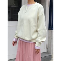 裏起毛ハーフジップスウェット　ライム