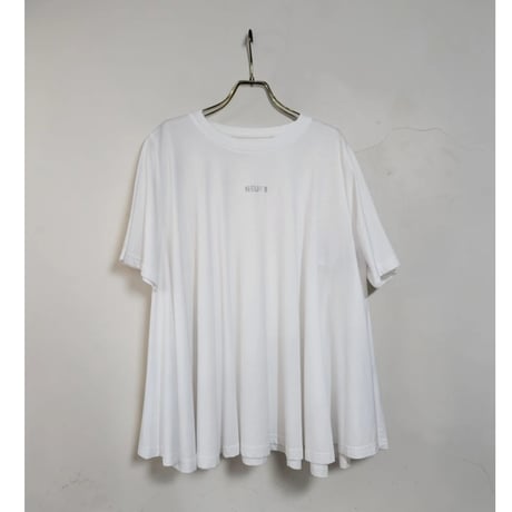 ロゴフレアTシャツ　白ホワイト