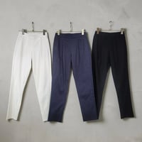 【UVカット+接触冷感】スタイルアップパンツ　白ホワイト　インディゴ　黒ブラック