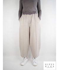 「ミックスウール起毛ツイル」ソフトバレルパンツ