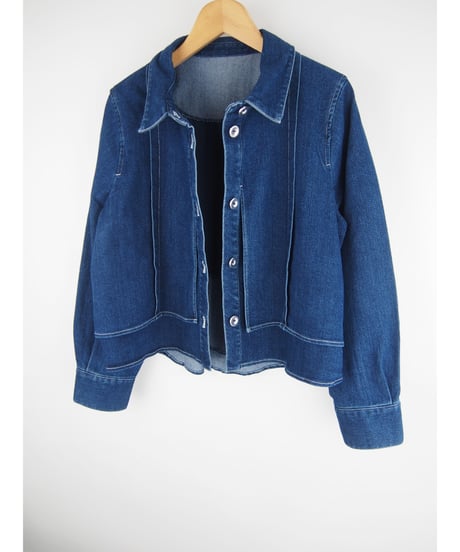 「STRETCH WASH DENIM」フェイクレイヤーシャツジャケット