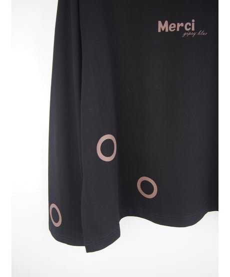 【日本製】「ソロナ風コットン" Mersi " リングプリント」ティーシャツ