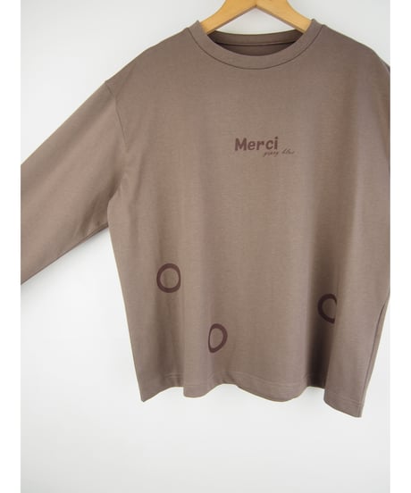 【日本製】「ソロナ風コットン" Mersi " リングプリント」ティーシャツ