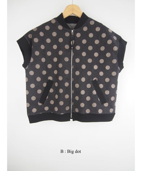 「STRETCH DOT DENIM」ワイドスライダーベスト