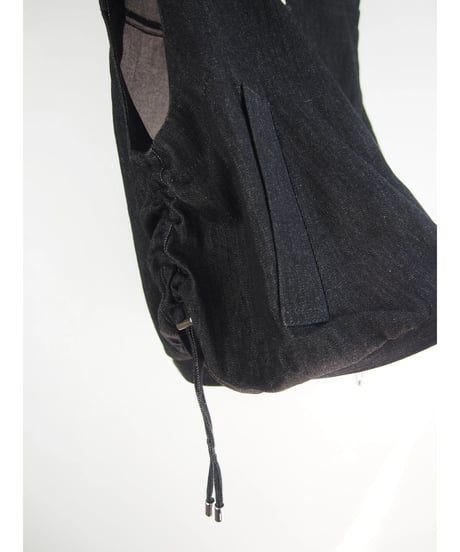 「WASH DENIM」サイドギャザーベスト