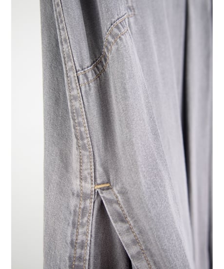 「接触冷感セルロース WASH DENIM」タックフレアーワンピース