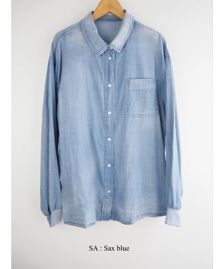 「COTTON BOIL DENIM」シャツブラウス