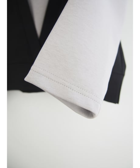 「ドライストレッチクロス」フェイクレイヤードプルオーバー
