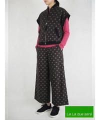 「STRETCH DOT DENIM」セミワイドパンツ