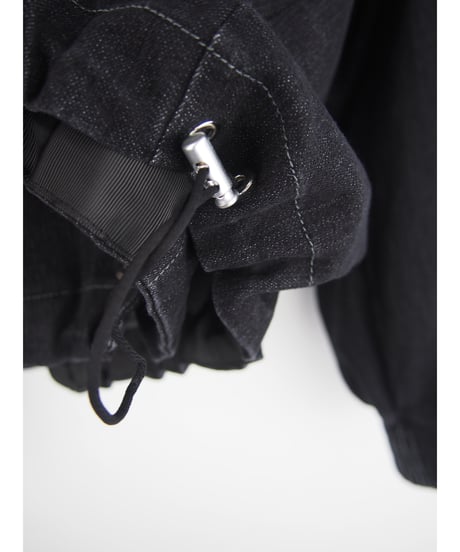 「STRETCH WASH DENIM」ラグランギャザージャケット