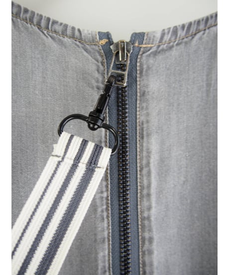 「接触冷感セルロース WASH DENIM」タックフレアーワンピース