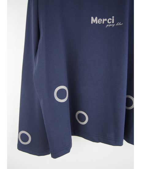 【日本製】「ソロナ風コットン" Mersi " リングプリント」ティーシャツ