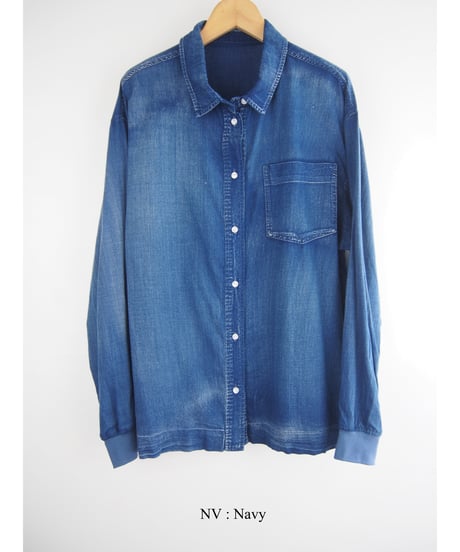 「COTTON BOIL DENIM」シャツブラウス