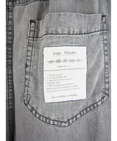 「セルロース WASH DENIM 」リブワイドパンツ