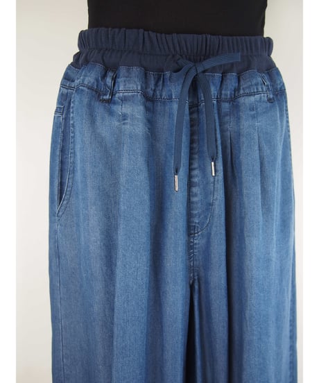 「セルロース WASH DENIM 」リブワイドパンツ