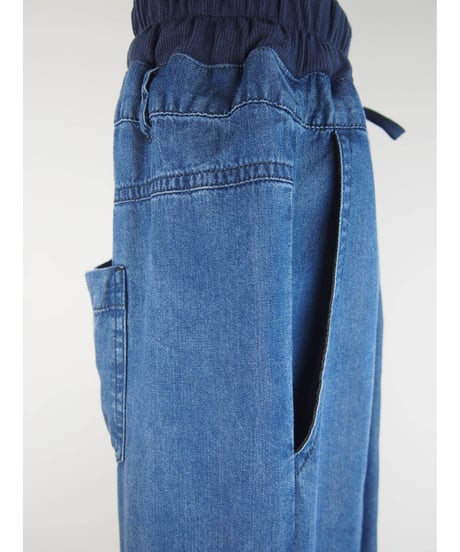 「セルロース WASH DENIM 」リブワイドパンツ