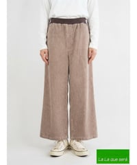 「ストレッチコーデュロイ」ワイドパンツ