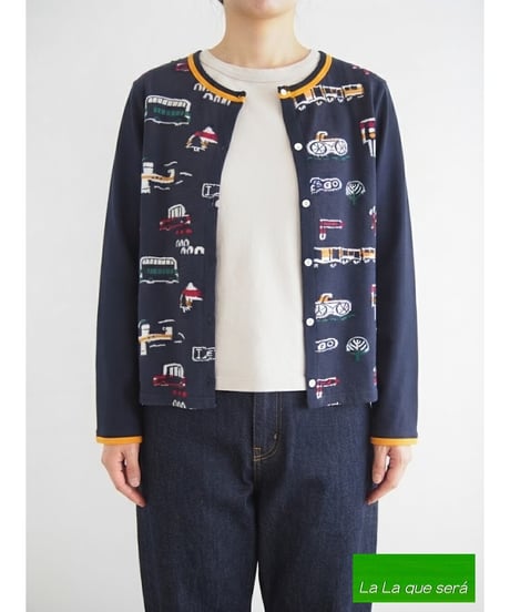【日本製】「トラフィックジャガード」カーディガン