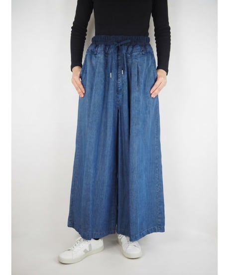 「セルロース WASH DENIM 」リブワイドパンツ