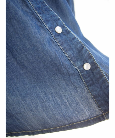 「接触冷感セルロースDENIM」ブイオーバーブラウス