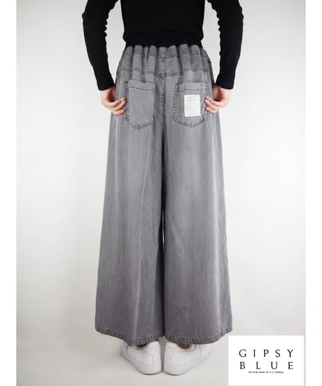 「セルロース WASH DENIM 」リブワイドパンツ