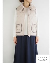 「サーモライトキルト＋ファー」トリミングベスト