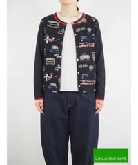 【日本製】「トラフィックジャガード」カーディガン
