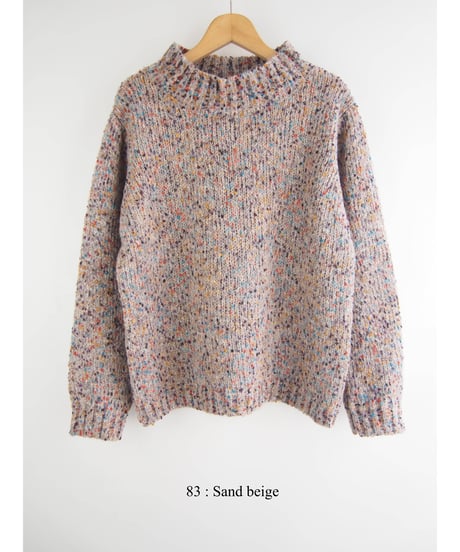 「ミックスウール＋カラフルネップ」ワイドプルオーバー