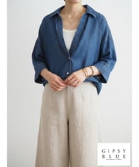 「接触冷感セルロースDENIM」ブイオーバーブラウス